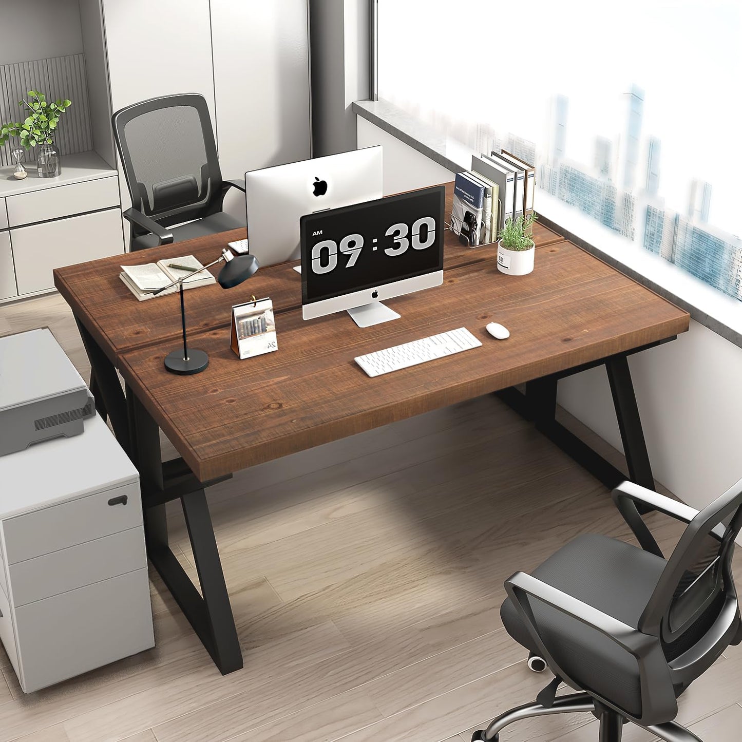 Schreibtisch Holz Computertisch Massivholz Rustikal Echtholz Schreibtische Für Homeoffice