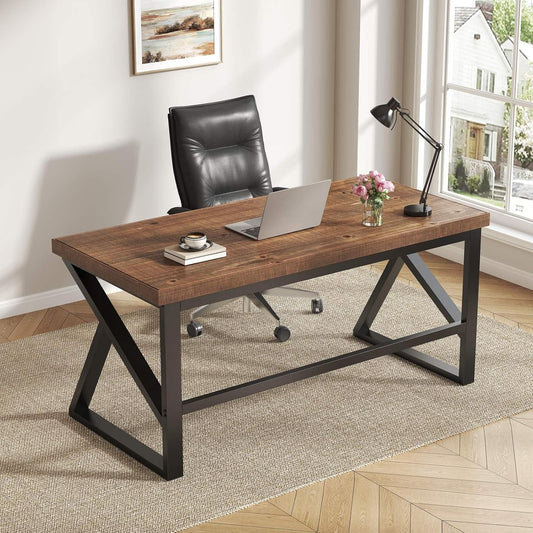 Schreibtisch Holz Computertisch Massivholz Rustikal Echtholz Schreibtische Für Homeoffice