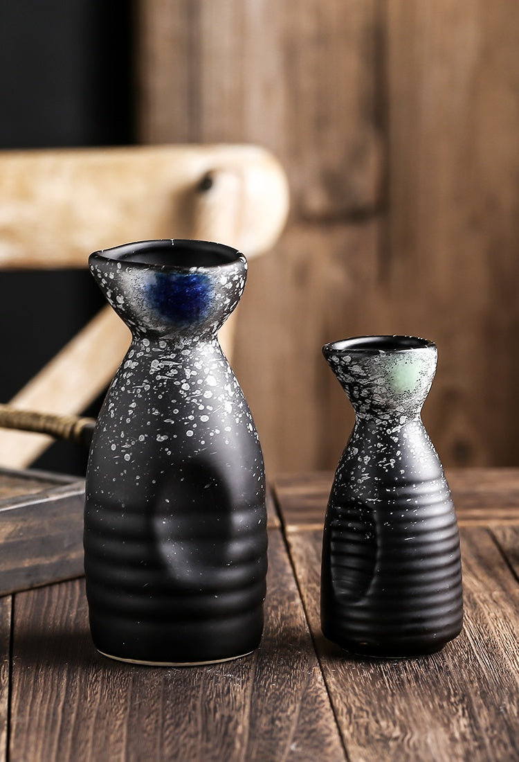 Retro Sake Set Keramik Weinflasche